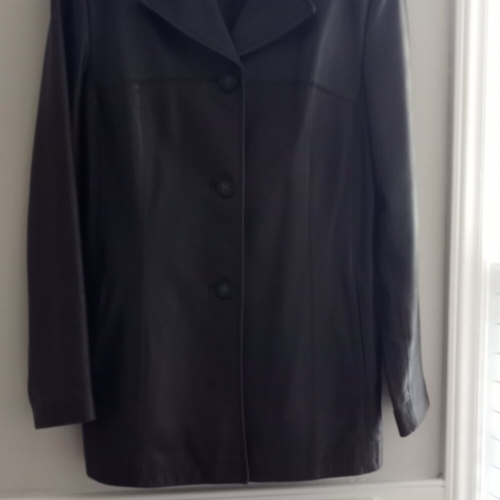 ' G-III Apparel' 'SIENA' Butter soft Dark Brown Leather Jacket Size M NWOT - Picture 9 of 13